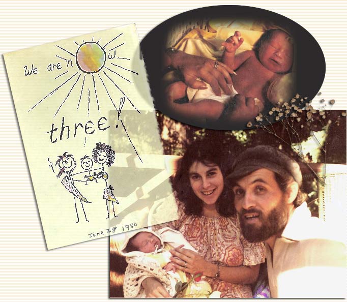 happy family with new baby Jeremy, Jun '80